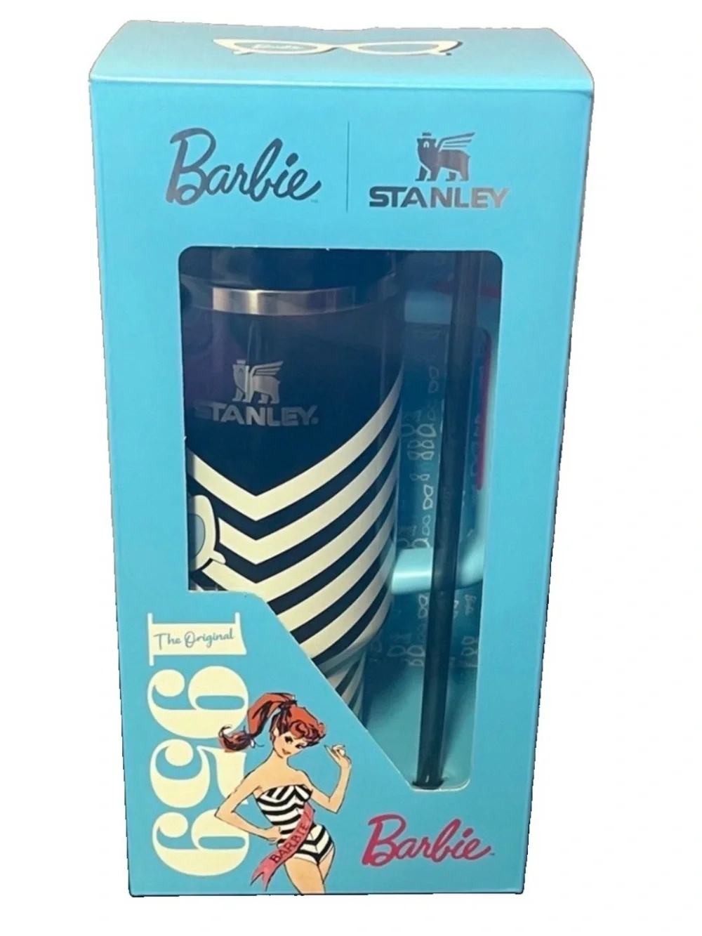 STANLEY x BARBIE Flowstate 40oz Tumbler 1959 Design 65th Anniversary NEW
